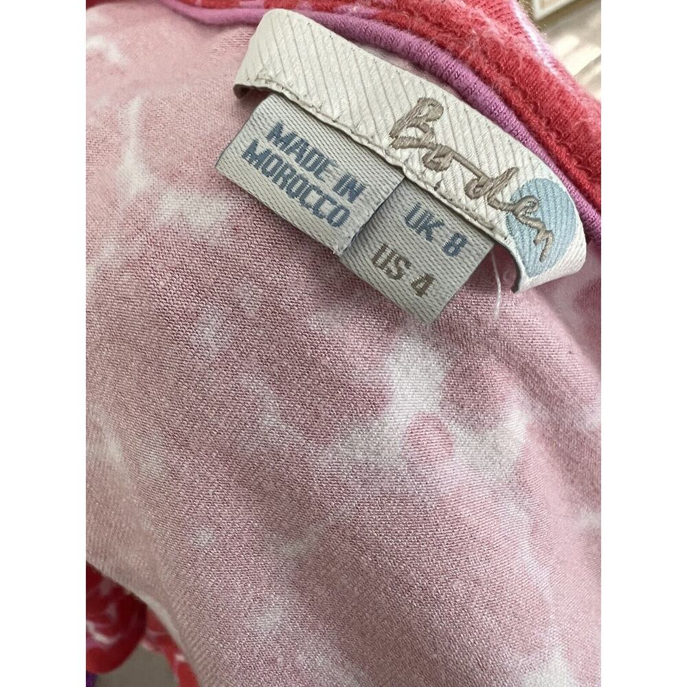 4 Boden Knit Long Sleeve Pink Orange Spotted Dress - Picture 5 of 5